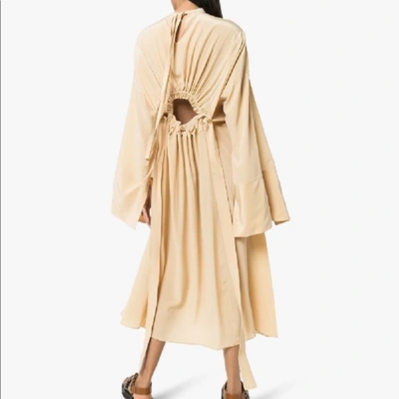 Acne studio silk gathered back dress - Picture 2 of 6